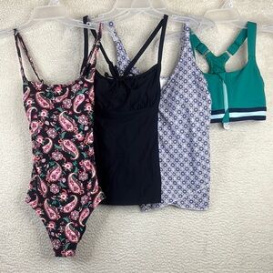 NWT Lands End Womens Sample Swimsuit Bundle 1 Full 3 Tankini Tops Size Small